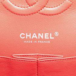 Pre Owned Chanel Red Medium Classic Caviar Double Flap