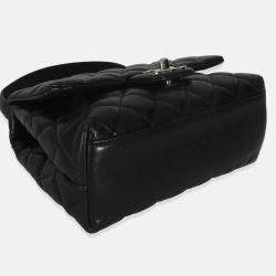 Pre Owned Chanel Vintage Black Quilted Lambskin Small Kelly Flap Bag