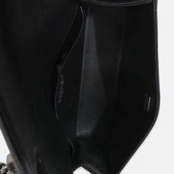 Pre Owned Chanel Black Quilted Caviar Medium Boy Handbag