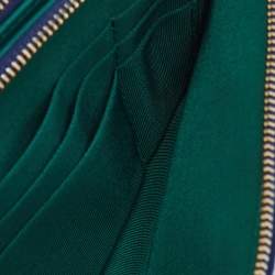 Pre Owned Chanel Blue Quilted Fabric Double Zip WOC Crossbody Bag