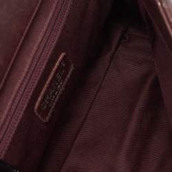 Pre Owned Chanel Burgundy Quilted Leather CC Istanbul Accordion Flap Bag