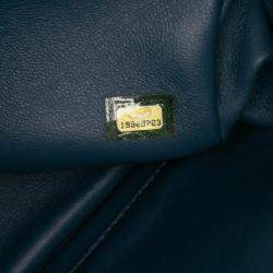 Pre Owned Chanel Blue Jumbo Classic Caviar Double Flap
