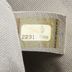 Pre Owned Chanel Navy Blue Chevron Leather New Medium Boy Flap Bag