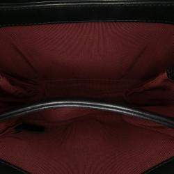 Pre Owned Chanel Black Mini Quilted Calfskin Pearl CC Accordion Flap