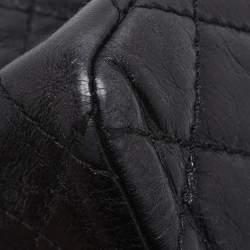 Pre Owned Chanel Black Quilted Leather Reissue 2.55 Classic 225 Flap Bag