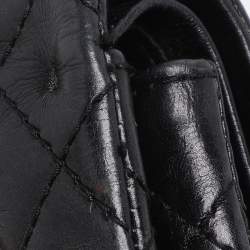 Pre Owned Chanel Black Quilted Leather Reissue 2.55 Classic 225 Flap Bag