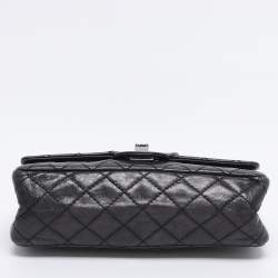 Pre Owned Chanel Black Quilted Leather Reissue 2.55 Classic 225 Flap Bag