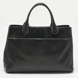 مملوكة مسبقًا حقيبة يد شانيل تينفويذ سيرف جلد كافيار أسود كبيرة للمتسوق التنفيذي