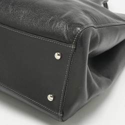 مملوكة مسبقًا حقيبة يد شانيل تينفويذ سيرف جلد كافيار أسود كبيرة للمتسوق التنفيذي