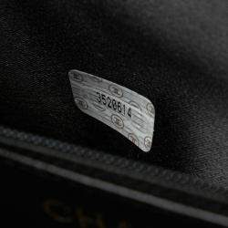 Pre Owned Chanel Black CC Stitched Calfskin Turnlock Vanity Case