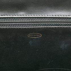 Pre Owned Chanel Black CC Stitched Calfskin Turnlock Vanity Case