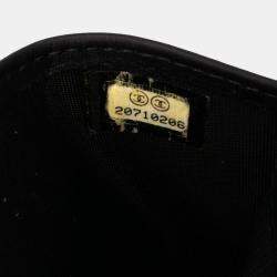 Pre Owned Chanel Boy Quilted Black Patent Leather Long Wallet