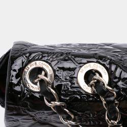 Pre Owned Chanel Black Medium Patent Lucky Symbols Flap