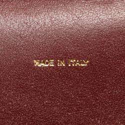 Pre Owned Chanel Red Quilted Suede Metal Frame Handbag