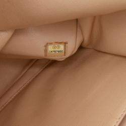 Pre Owned Chanel Beige Jumbo Classic Caviar Double Flap