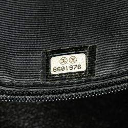 Pre Owned Chanel Black CC Quilted Caviar Tortoise Chain Tote