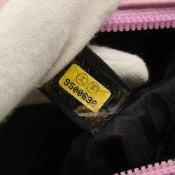 Pre Owned Chanel Cambon Ligne Pink Black Calfskin Crossbody Bag