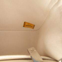 Pre Owned Chanel Gold Mini Square Classic Caviar Single Flap