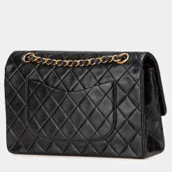 Pre Owned Medium Classic Lambskin Double Flap