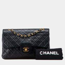 Pre Owned Medium Classic Lambskin Double Flap