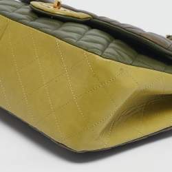 Pre Owned Chanel Tricolor Quilted Leather Jumbo Classic Double Flap Bag