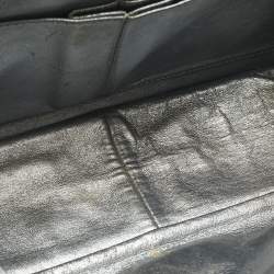 Pre Owned Chanel Metallic Grey Quilted Aged Leather 227 Reissue 2.55 Flap Bag