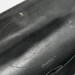 Pre Owned Chanel Metallic Grey Quilted Aged Leather 227 Reissue 2.55 Flap Bag