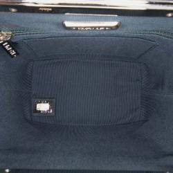 Pre Owned Chanel Blue CC Metallic Calfskin Vanity Case