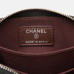 Pre Owned Chanel CC Quilted Lambskin Coin Pouch