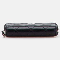 Pre Owned Chanel CC Quilted Lambskin Coin Pouch