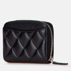 Pre Owned Chanel CC Quilted Lambskin Coin Pouch