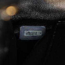 Pre Owned Chanel Black Quilted Lambskin Frame Chain Crossbody