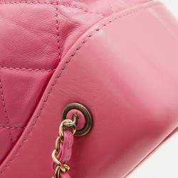 Pre Owned Chanel Gabrielle Pink Leather Chain Backpack