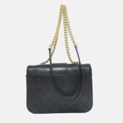 Pre Owned Chanel Coco Mark Calfskin Shoulder Bag