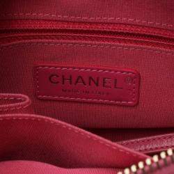 Pre Owned Chanel Gabrielle Small Pink Leather Hobo Bag