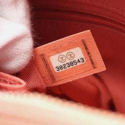Pre Owned Chanel Gabrielle Small Orange Leather Hobo Shoulder Bag
