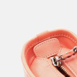 Pre Owned Chanel Gabrielle Small Orange Leather Hobo Shoulder Bag