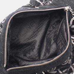 Pre Owned Chanel Coco Mark Black Fabric Handbag