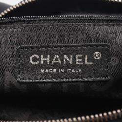 Pre Owned Chanel Coco Mark Black Fabric Handbag