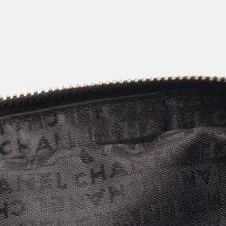 Pre Owned Chanel Coco Mark Black Fabric Handbag