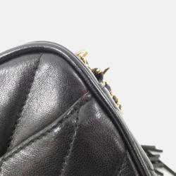 Pre Owned Chanel CC Tassle Black Leather Shoulder Bag