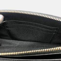 Pre Owned Chanel Filigree Long Beige Caviar Leather Wallet On Chain