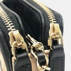 Pre Owned Chanel Filigree Long Beige Caviar Leather Wallet On Chain