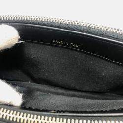 Pre Owned Chanel Filigree Long Beige Caviar Leather Wallet On Chain