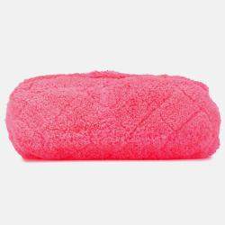 Pre Owned Chanel Pink Pile Fabric Shoulder Bag