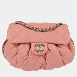 Pre Owned Chanel Pink Chain Around Shoulder Bag