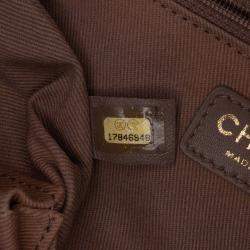 Pre Owned Chanel Brown Medium Quilted Caviar Coco Pleats Messenger Flap