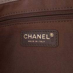 Pre Owned Chanel Brown Medium Quilted Caviar Coco Pleats Messenger Flap