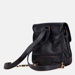 مملوكة مسبقًا Chanel Black Caviar Triple CC Backpack