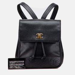 مملوكة مسبقًا Chanel Black Caviar Triple CC Backpack